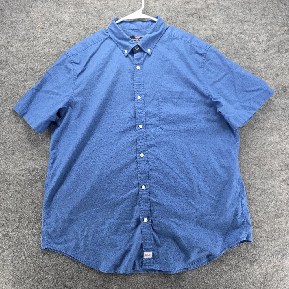 Vineyard Vines Shirt Mens Extra Large Blue Classic Fit Murray Starfish Cotton